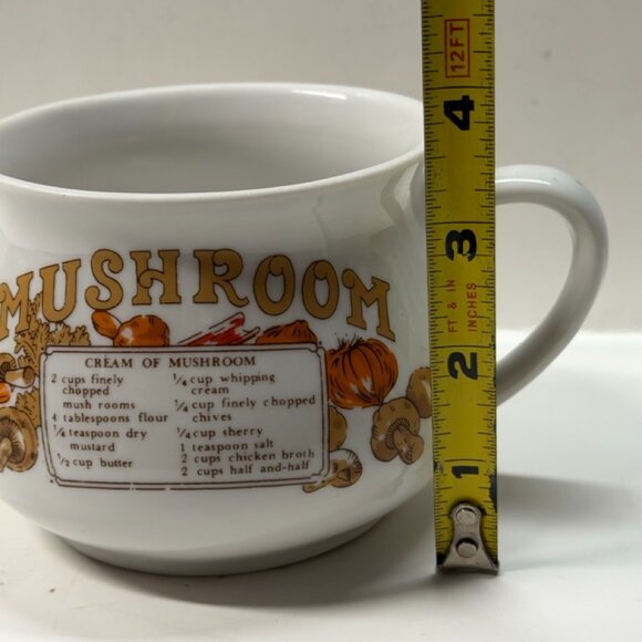Vintage Mushroom Soup Recipe Bowl Mug Cup Fine Porcelain - Picture 6 of 6